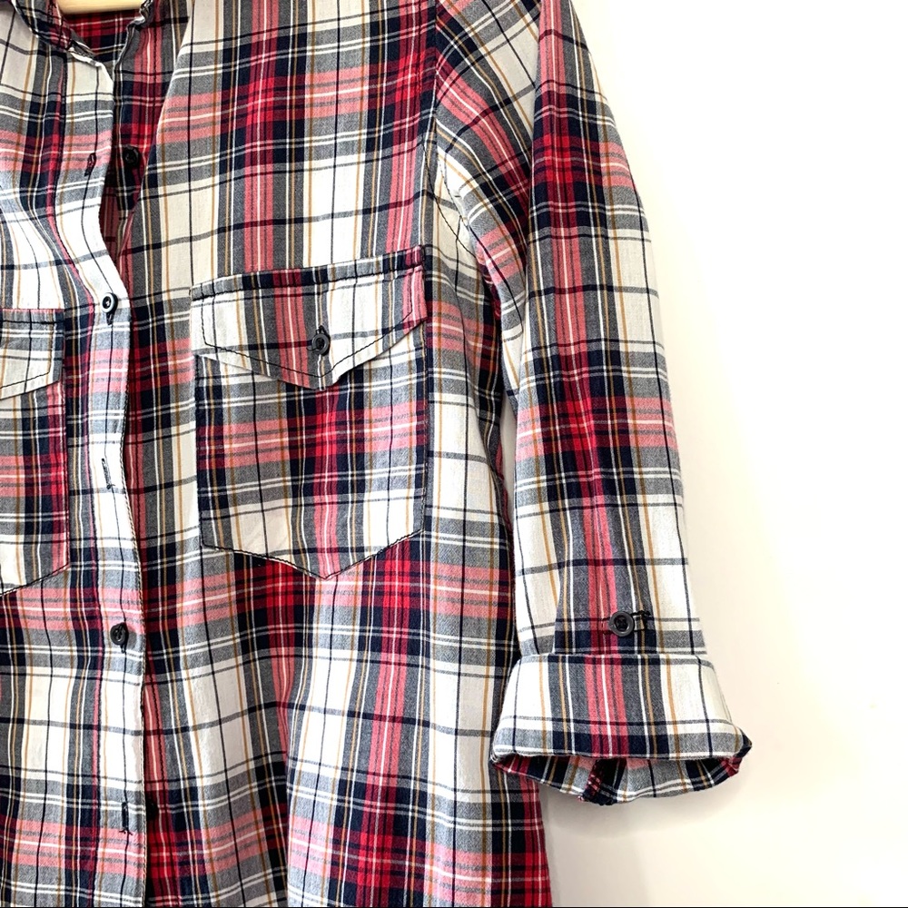 Oversized Plaid Button Down
